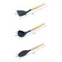 Bonwete wooden handle silicone kitchenware flexible heat-resistant silicone scraper