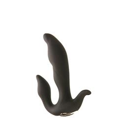 Adam & Eve 3 Point Prostate Massager Dildo, Black, 1 Pound