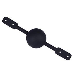 BESTOYARD Silicone Ball Gag Mouth Gag Erotic Toys Bondage Tools BDSM Slave Adult Toy for Couples Lovers (Black)