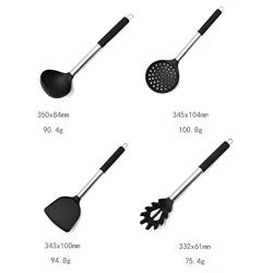 Gwjs Silicone Stainless Steel Kitchenware, Nonstick Spatula Silicone Kitchenware Kitchen Gadget Kitchen Tools-seven-piece Set 35cm(14inch)