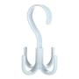MOVEmen Hook Creative Rotate Hook Belt Tie Bag Scarf Closet Organizer Holder Hanger Shoe Rack Hook Washing Rack Wallet Handbag Hook Kitchenware Drain Rack Hanger Washroom Mop Holder Coat Rack (Blue)