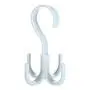 MOVEmen Hook Creative Rotate Hook Belt Tie Bag Scarf Closet Organizer Holder Hanger Shoe Rack Hook Washing Rack Wallet Handbag Hook Kitchenware Drain Rack Hanger Washroom Mop Holder Coat Rack (Blue)
