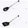 Kitchenware set, 8 piece set of silicone kitchen utensils, stainless steel handle, heat resistant and nonstick cooking tools