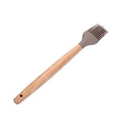 TOPmountain Silicone Kitchenware Silicone Cooking Simple Wooden Handle Heat Resistant Women Chef