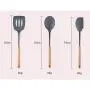Kitchen Tools Wooden Handle With 9 Sets Of Silicone Handles Cooking Spoon Shovel Kitchenware Set (Size : 9 piece)