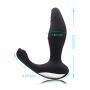 Auonk 16 Modes Silicone Realistic & Safe Material Waterproof Massage Toys(Black008)