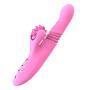 Huluda Dual Motors Safe Silicone Vib G-S Mssager with Sucking 7 Frequency Thrusting USB Recharging Toy for Women (pink)