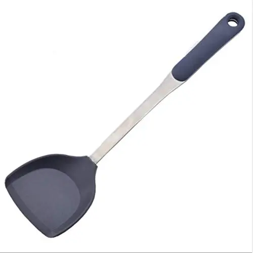 SH Stainless Steel kitchenware Cooking Utensils Set Holder Non-Stick cookware Silicone Kitchen Cooking Utensils Food Grade Good Materials (2 Pieces)