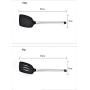 JunbosiKitchenware Silicone Kitchenware 12 Piece Set Stainless Steel Handle Anti-Scalding Cooking Spoon Shovel Set Household Kitchenware,Black