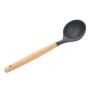 graroiC Wood Handle Silicone Kitchenware Spatula Non-stick Cooking Utensils (Spoon)