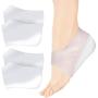 2 Pairs Breathable Heel Cups Heel Sleeves Plantar Fasciitis Inserts Silicone Heel Pads Cushion Protectors for Men Women Heel Pain Blister Heal Dry Cracked Heels Achilles Tendinitis Heel Protect