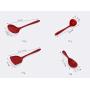 JunbosiKitchenware Silicone Kitchenware 4 Piece Set Cooking Spoon Shovel Nonstick Shovel Spoon Set Kitchenware,Black