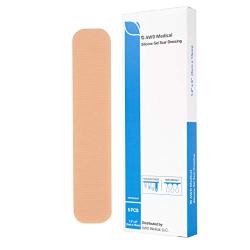 Silicone Scar Removal Sheets (Strips)- Perfect for Removing Scars from C-section, Surgery, Burn, Keloid, Acne and more, Made of Medical Grade Soft Silicone Material, Box of 5 Sheets (1.2" x 6")