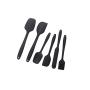 Kitchen tools BBQ brush set silicone kitchenware set of 6 baking tools heat-resistant shovel kitchen cooking, baking and blending appliances (red)