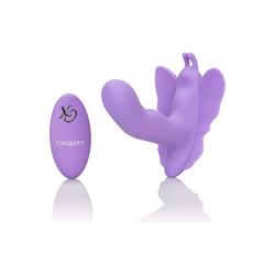 CalExotics Venus Butterfly Silicone Remote Rocking Penis ? Hands Free Strap On Personal Massager Probe with Controller ? Waterproof Adult Vibrator Sex Toy for Couples - Purple