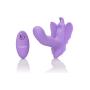 CalExotics Venus Butterfly Silicone Remote Rocking Penis ? Hands Free Strap On Personal Massager Probe with Controller ? Waterproof Adult Vibrator Sex Toy for Couples - Purple