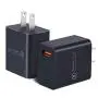 Quick Charge 3.0 Wall Charger, OKRAY 2 Pack 18W Fast Charging USB Wall Charger Power Adapter USB Plug Compatible 10W Wireless Charger, iPad Pro, Tablets, iPhone, Samsung Galaxy, LG, HTC (Black Black)