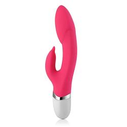 O-GAME Rabbit Vibrarator with 6 Vibrantion Modes Rechargeable Massager Quiet Dual Motor Silicone Toy for Women Couples