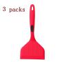 Kitchenware Utensils Premium Silicone Non-Stick and Heat Resistant Utensils for Cooking, Flipping and Pressing Red 3 packs