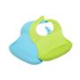 2 Pack Silicone Baby Bib, BPA Free, Green and Blue, Easy Clean up