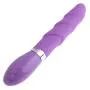 Loveria Vibrating Multispeed Silicone Lovers Ribbed Screw Thread Dildo 100% Pure Medical Grade Silicone Waterproof 10 Powerful Functions G-spot Vibrator Sex Toy for Adults(Purple)