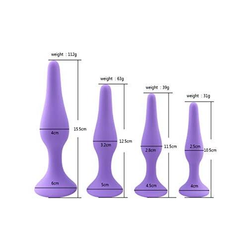 MXJYB Four Sets of Luxury Silicone Plug Training Device Entertainment Toys Beads for Beginners, Purple MXJYB (Color : Purple)