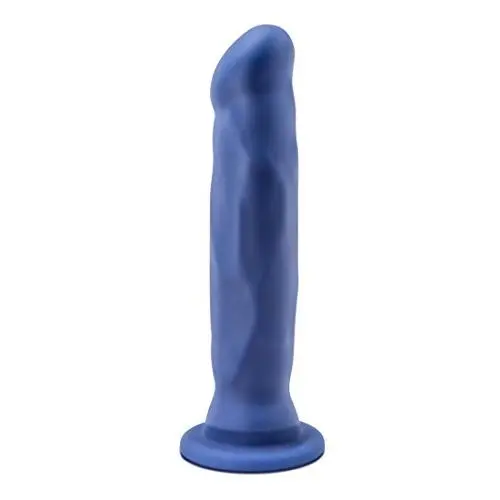 8&quot Realistic Sensa Feel Dual Density Dildo - Platinum Silicone - Long Veined Cock Dong - Suction Cup Harness Compatible - Sex Toy for Women - Sex Toy for Adults (Indigo)