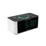 Emerson Alarm Clock Radio and QI Wireless Phone Charger with Bluetooth, Compatible with iPhone Xs Max/XR/XS/X/8/Plus, 10W Galaxy S10/Plus/S10E/S9, All Qi Compatible Phones, ER100202