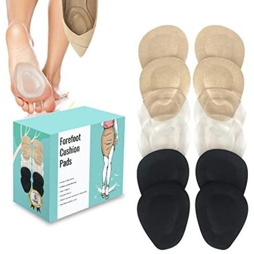 (12 Pieces) Metatarsal Pads for Women High Heels | Ball of Foot Cushions 6 Pairs Foot Pads | Shoe Cushion Inserts for Pain Relief from Neuroma, Callus, and Bunions