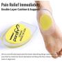 Plantar Fasciitis Heel Cup【PORON - Made in USA】 Silicone Gel Heel Cup Pads for Long Time Standing, Walking, Heel Pain, Running, Heel Spur, Foot Pain - Men & Women (Yellow, S size: W 4.5-8.5 / M 6-9)
