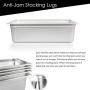 6" Deep Steam Table Pan Full Size, 21 Quart Stainless Steel Anti-Jam Standard Weight Hotel GN Food Pans - NSF (20.87&quotL x 12.8&quotW)
