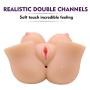 Yundajie TPE Material Realistic Full Size Women Body Love Torso Men Male Fun Toy Lifelike 3D Adult Toys with P?ck?t Pü??e?? 2 Soft Entries (Color : Skin)