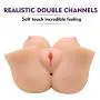 Yundajie TPE Material Realistic Full Size Women Body Love Torso Men Male Fun Toy Lifelike 3D Adult Toys with P?ck?t Pü??e?? 2 Soft Entries (Color : Skin)