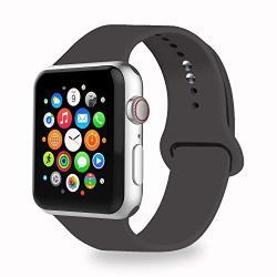 IYOU Sport Band Compatible with Watch Band 38MM 42MM 40MM 44MM, Soft Silicone Replacement Sport Strap Compatible with 2019 Watch Series 5 2018 Watch Series 4/3/2/1