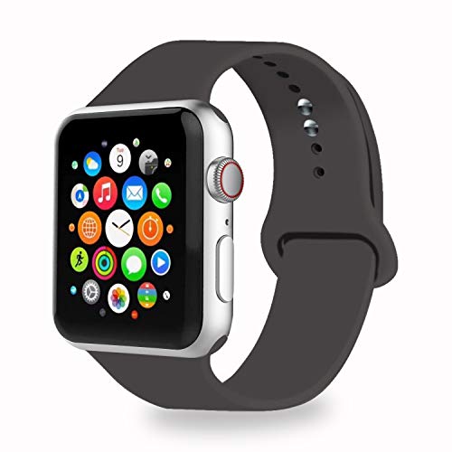 IYOU Sport Band Compatible with Watch Band 38MM 42MM 40MM 44MM, Soft Silicone Replacement Sport Strap Compatible with 2019 Watch Series 5 2018 Watch Series 4/3/2/1