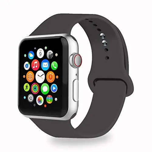 IYOU Sport Band Compatible with Watch Band 38MM 42MM 40MM 44MM, Soft Silicone Replacement Sport Strap Compatible with 2019 Watch Series 5 2018 Watch Series 4/3/2/1