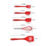 Silicone Kitchenware Set Of 5 Cooking Spoon Shovel Whisker Brush Kitchen Tool