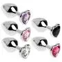 Meimei367 Heart Shaped Stainless Steel Jeweled Sexy Stimulation Toys For Adult 1 PC