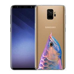 Samsung Galaxy S9 Case, Soft TPU Slim-Fit Flexible Ultra-Thin Clear Case, Full-Body Rugged Bumper Print Arowana Case for Samsung Galaxy S9, Transparent