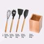 Gwjs Silicone Wooden Handle Kitchen Utensils, Non-stick Spatula Silicone Spatula Set Silicone Kitchenware Cooking Utensils-eight Piece Set 32.2cm(12.7inch)