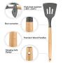 Kitchen Utensil Sets - 11 Pieces Cooking Utensils Set Silicone Spatula Set, Safe Food Grade Silicone with Premium Wood Handles, Non-Stick Heat Resistant Silicone Kitchenware