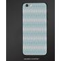 Compatible with iPhone 6 Ultra Slim Shockproof TPU Back Cover for iPhone 6S,Ikat,Aztec Culture Inspired Geometrical Motifs with Cross in The Middle South American Decorative,Blue Pale Grey