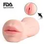 Double Holes Silicone Dolls Mens Adult Toys, Ergonomic Design Silicone Artificial 3D Realistic Lifelike Toys for Men Male with 2 Entries Cup Underwear Toys, T-Shirt