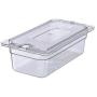 Carlisle 3066107 StorPlus Third Size Food Pan, Polycarbonate, 4" Deep, Clear