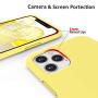 SURPHY Silicone Case Compatible with iPhone 11 Pro Case 5.8 inch, Liquid Silicone Full Body Thickening Design Phone Case (with Microfiber Lining) for iPhone 11 Pro 5.8 2019, Yellow