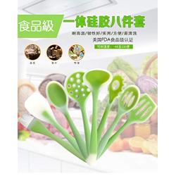 5/8Pcs/Set Of Kitchen Silicone Scraper Strainer Silicone Kitchen Spatula Silicone Kitchenware Set,5Pcs Set