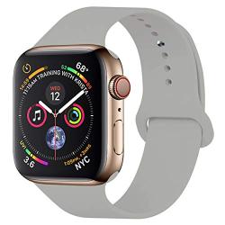 YANCH Compatible with for Apple Watch Band 38mm 42mm 40mm 44mm, Soft Silicone Sport Band Replacement Wrist Strap Compatible with for iWatch Series 4/3/2/1, Nike+,Sport,Edition