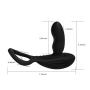 LEVETT Anals Plug Vibrator Male Cock Ring Prostate Massaging 11+11 Vibration Modes Rechargeble Wireless Penis Sex Toy with Remote Control