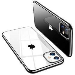 TORRAS Crystal Clear iPhone 11 Case, [Anti-Yellow] Soft Silicone TPU Thin Cover Slim Phone Case for iPhone 11 6.1 inch 2019, Black