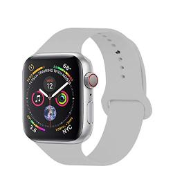 YANCH Compatible with for Apple Watch Band 38mm 42mm 40mm 44mm, Soft Silicone Sport Band Replacement Wrist Strap Compatible with for iWatch Series 4/3/2/1, Nike+,Sport,Edition